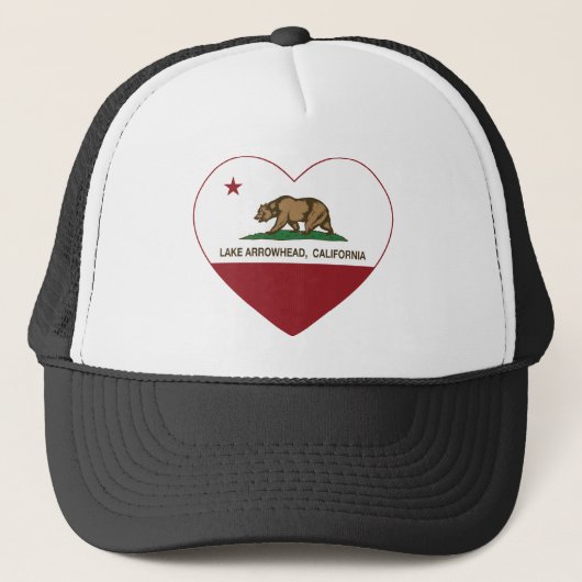 california vlag meer arrowiad hart trucker pet (Voorkant)