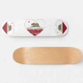 california vlag monterey park hartproblemen skateboard (Horizontaal)
