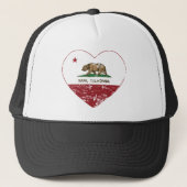 california vlag napa hart in nood trucker pet (Voorkant)