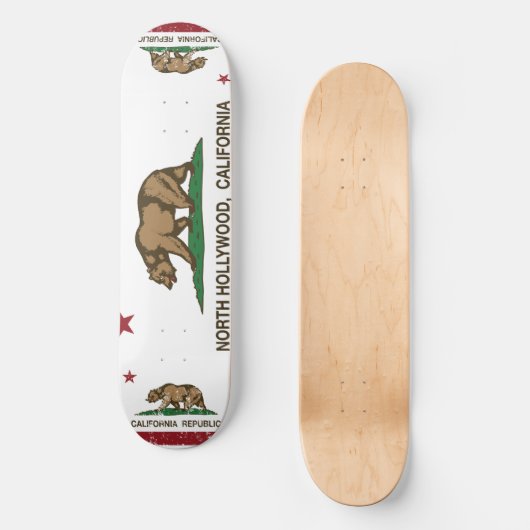 california vlag noord hollywood skateboard (Voorkant)