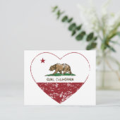 california vlag ojai hart in nood briefkaart (Staand voorkant)