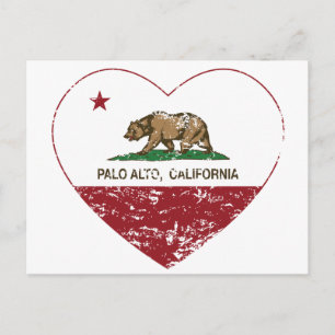california vlag palo alto hartproblemen briefkaart