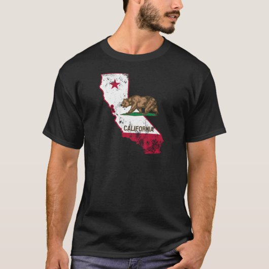 California vlag Patriottisch T-shirt (Voorkant)