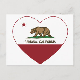 california vlag ramona hart briefkaart