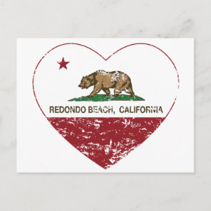 california vlag redondo strandhart noodlottig briefkaart