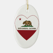california vlag santa barbara hart keramisch ornament (Rechts)