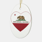 california vlag santa barbara hart keramisch ornament (Links)