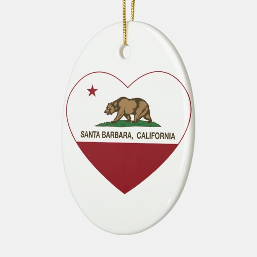 california vlag santa barbara hart keramisch ornament (Links)