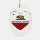 california vlag santa barbara hart keramisch ornament (Voorkant)