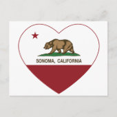 california vlag sonoma hart briefkaart (Voorkant)