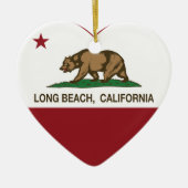 california vlag strand keramisch ornament (Voorkant)