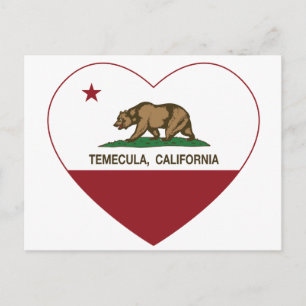 california vlag temecula hart briefkaart