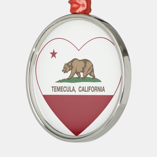 california vlag temecula hart metalen ornament (Links)
