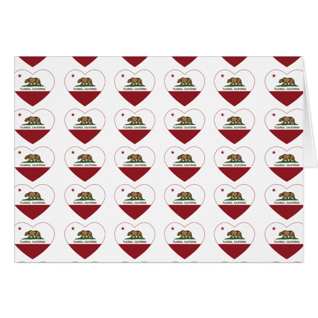 california vlag tujunga hart (Voorkant Horizontaal)