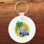 California Volks Dune Buggy met Palms Sleutelhanger (Voorkant)