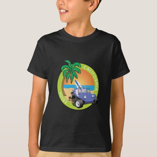 California Volks Dune Buggy met Palms T-shirt (Voorkant)