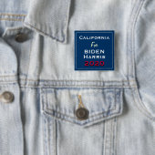 CALIFORNIA voor BIDEN HARRIS 2020 Square Button (In situ)