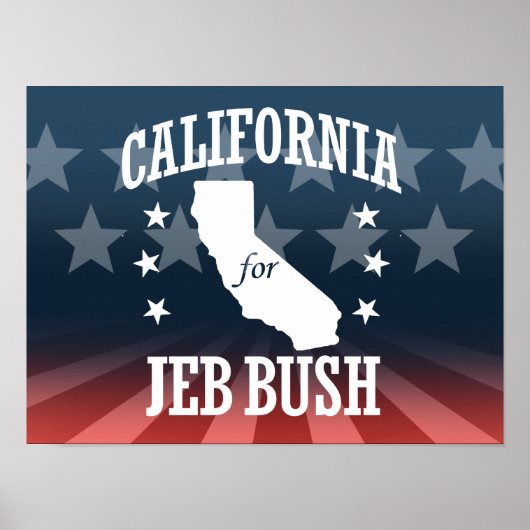 CALIFORNIA VOOR JEB-STRUIK POSTER (Voorkant)