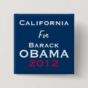 CALIFORNIA voor OBAMA 2012 Campaign Button