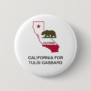 CALIFORNIA voor TULSI GABBARD 2020-Button Ronde Button 5,7 Cm