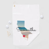 California Vorm Hart Foto Golfhanddoek (Insitu)