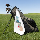 California Vorm Hart Foto Golfhanddoek (Groen)
