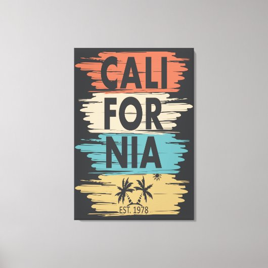 California Wall Art Design Canvas Afdruk (Voorkant)