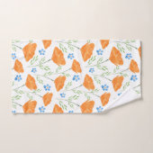 California Waterverf Poppy Pattern Bad Handdoek (Handdoek)