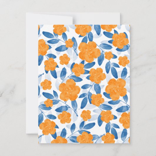 California Waterverf Poppy Pattern Kaart (Achterkant)