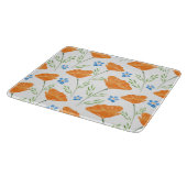 California Waterverf Poppy Pattern Snijplank (Hoek)