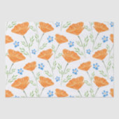 California Waterverf Poppy Pattern Tissuepapier (Voorkant)