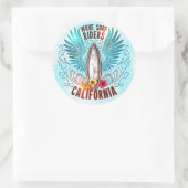 California Wave Surf Riders Ronde Sticker (Tas)