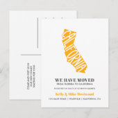 CALIFORNIA We hebben New address New Home verplaat Briefkaart (Voorkant / Achterkant)