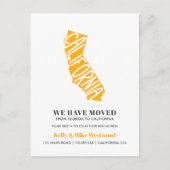 CALIFORNIA We hebben New address New Home verplaat Briefkaart (Voorkant)