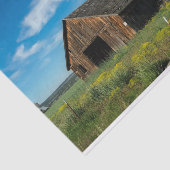 California Weathered Brown Barn en Yellow Flowers Tissuepapier (Detail)