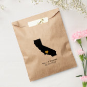 California Wedding Favor Treat Sacks, Gift Bags Bedankzakje (Gezegeld)