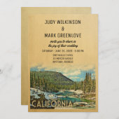 California Wedding Invitation  Natuur Kaart (Voorkant / Achterkant)