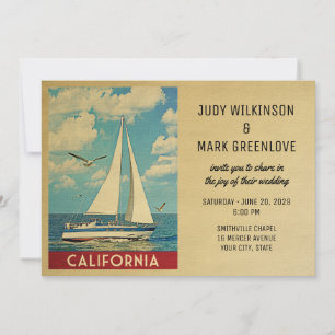 California Wedding Invitation Sailboat Kaart