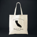 California Wedding Welcome Bag for Hotel Guests Tote Bag<br><div class="desc">Het weekend van de bruiloft heet cadeautas voor gasten uit de stad voor je bruiloft, met afbeelding van Californië. Vul tas met je favoriete godies.</div>