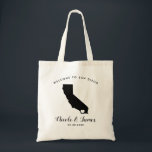 California Wedding Welcome Bag for Hotel Guests Tote Bag<br><div class="desc">Het weekend van de bruiloft heet cadeautas voor gasten uit de stad voor je bruiloft,  met afbeelding van Californië.  Vul tas met je favoriete godies.</div>
