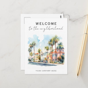 California Welkom in de Buurt Vastgoed Briefkaart