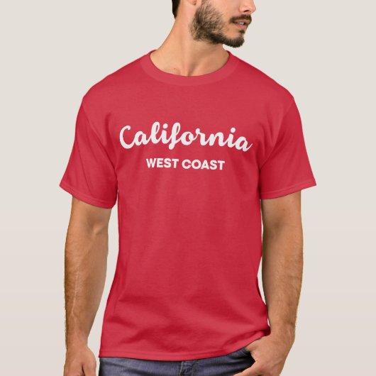 California West Coast Nice Design Text T-Shirt (Voorkant)