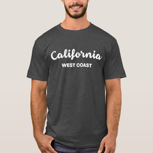 California West Coast Nice Design Text T-Shirt (Voorkant)