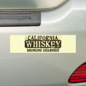 California Whiskey Drink Champion Bumpersticker (Op auto)