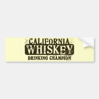 California Whiskey Drink Champion Bumpersticker