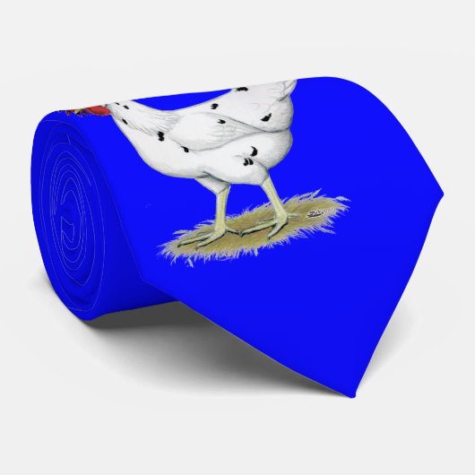 California White Hen Stropdas (Opgerold)