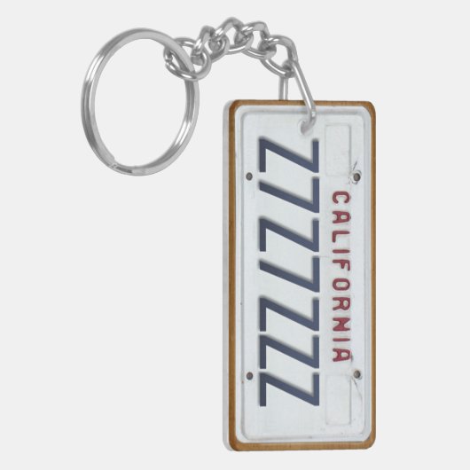 California White License Bord Sleutelhanger CUSTOM (Voorkant Links)