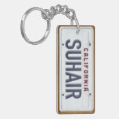 California White License Bord Sleutelhanger CUSTOM (Voorkant Links)