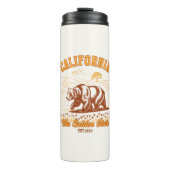 California Wildflower Field – Retro Bear Design Thermosbeker (Voorkant)