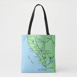 California Wine Country Map Tas
